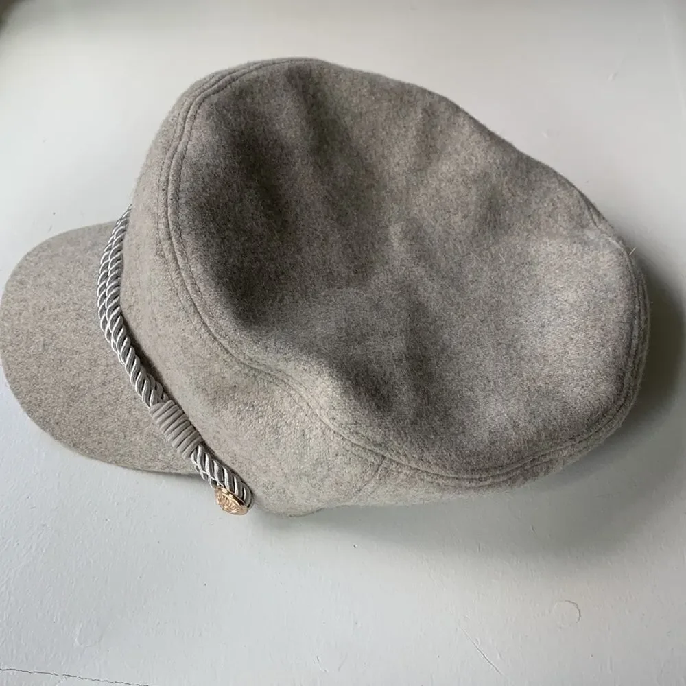 HAT ATTACK hat wool blend elastic back military inspired hat women’s